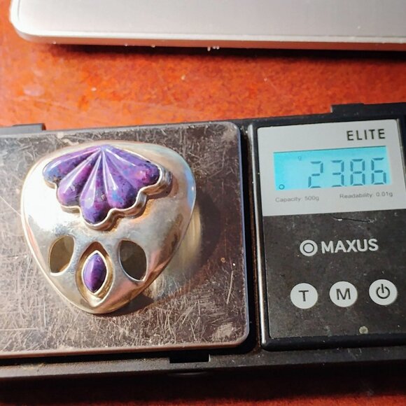 Jay King DTR Sterling Silver Purple Mojave Turquoise Statement Pendant - Picture 8 of 9